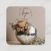 Disco Ball | Blumen | ästhetisch Quadratische Visitenkarte (Vorderseite)