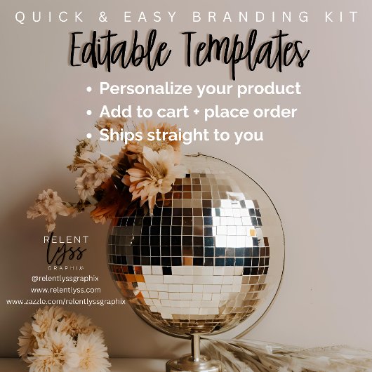 Disco Ball | Boho Blume | Dankeskarte