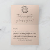 Disco Ball | Boho Florals | ästhetisch Dankeskarte (Innenseite)