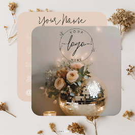 Disco Ball | Boho Florals | ästhetisch Quadratische Visitenkarte