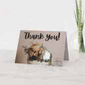 Disco Ball | Boho Florals | Dankeskarte (Vorderseite)