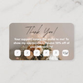 Disco Ball | Boho Florals | Treuekarte Visitenkarte (Rückseite)