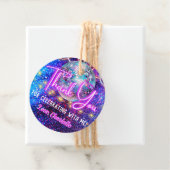 Disco Ball Bright Neon Pink Glows Vielen Dank Geschenkanhänger (Beispiel)