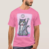 Disco Ball Cat Cartoon Fun Art T-Shirt (Vorderseite)