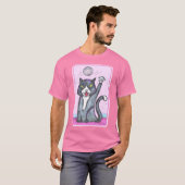 Disco Ball Cat Cartoon Fun Art T-Shirt (Vorne ganz)