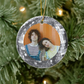 Disco Ball Christmas Funky Peace and Liebe Keramik Ornament