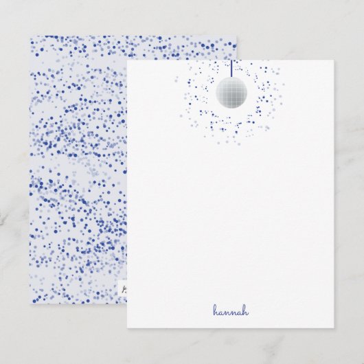 Disco Ball Dance Mitteilungskarte (Vorne/Hinten)