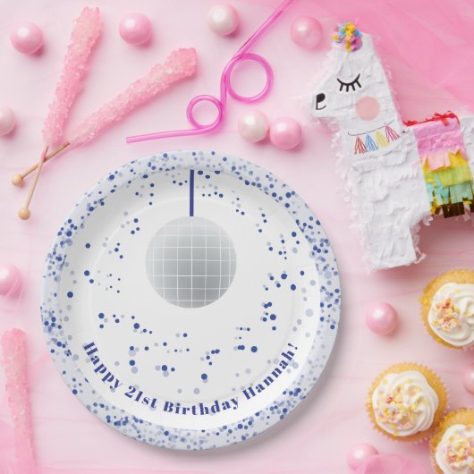 Disco Ball Dancer Pappteller (Party)