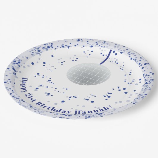 Disco Ball Dancer Pappteller (Schrägansicht)