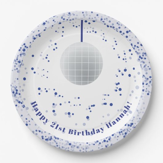 Disco Ball Dancer Pappteller (Vorderseite)