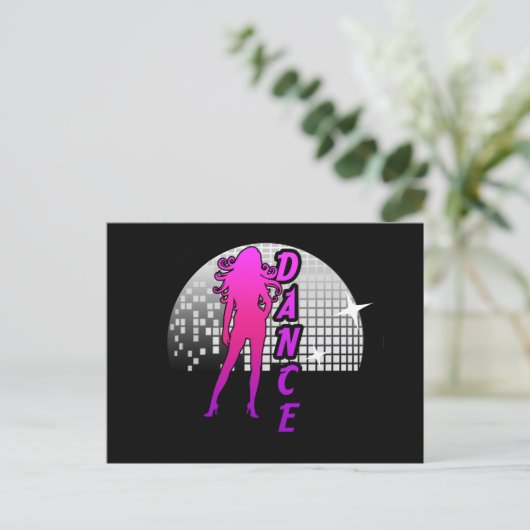 Disco Ball Dancer. Postkarte (Stehend Vorderseite)