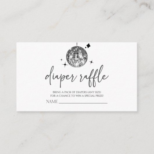 Disco-Ball 'Disco Baby' Kinderdusche Windschutzsch Begleitkarte (Vorderseite)