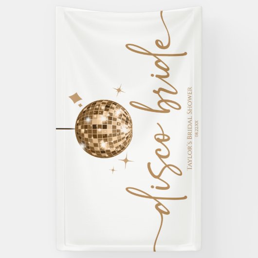 Disco Ball Disco Brautparty Banner (Vertikal)
