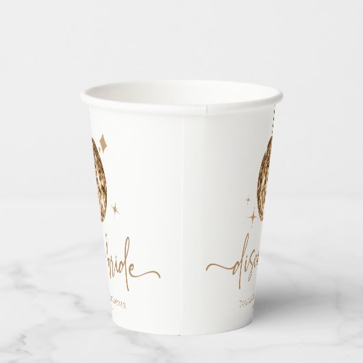 Disco Ball Disco Brautparty Pappbecher (Rechts)