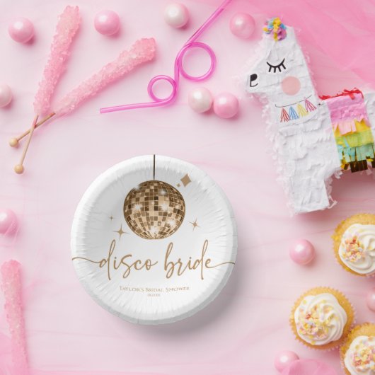 Disco Ball Disco Brautparty Pappteller (Party)