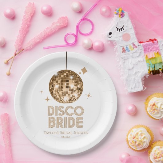 Disco Ball Disco Brautparty Pappteller (Party)