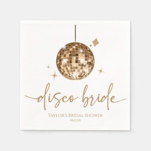 Disco Ball Disco Brautparty Serviette