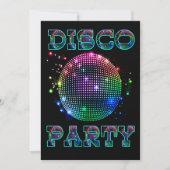 Disco-Ball-Disco-Party-Gewohnheits-Einladung Einladung (Vorderseite)
