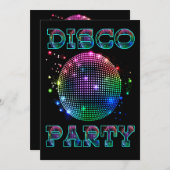 Disco-Ball-Disco-Party-Gewohnheits-Einladung Einladung (Vorne/Hinten)