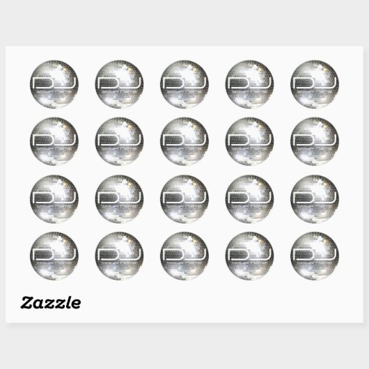 Disco Ball DJ Sticker (Blatt)