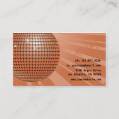 Disco Ball - DJ Visitenkarte braun (Rückseite)