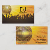 Disco Ball - DJ Visitenkarte gelb (Vorne/Hinten)