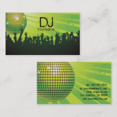 Disco Ball - DJ Visitenkarte grün (Vorne/Hinten)