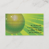 Disco Ball - DJ Visitenkarte grün (Rückseite)