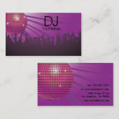 Disco Ball - DJ Visitenkarte-lila Visitenkarte (Vorne/Hinten)