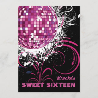 Disco-Ball - Einladung des Bonbons 16