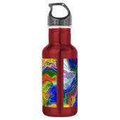 Disco Ball Electric Marble Fluid Art Edelstahlflasche (Rückseite)