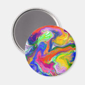 Disco Ball Electric Marble Fluid Art Magnet (Vorderseite/Rückseite)