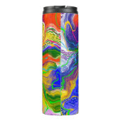 Disco Ball Electric Marble Fluid Art Thermosbecher (Rückseite)