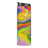 Disco Ball Electric Marble Fluid Art Thermosbecher (Nach rechts gedreht)