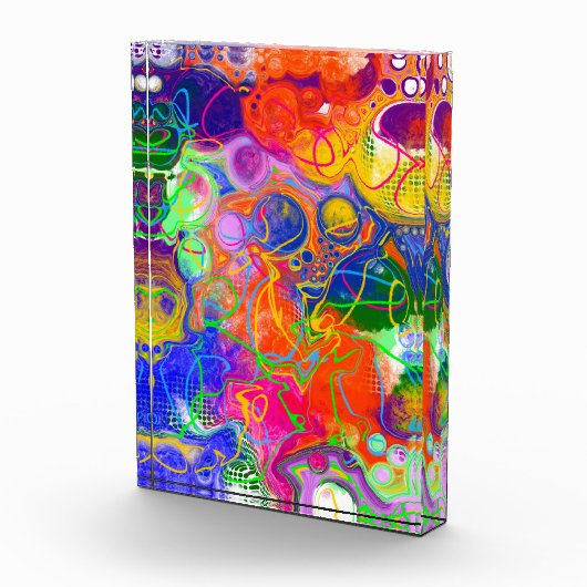 Disco Ball Electricity Fluid Art Fotoblock (Rechts)