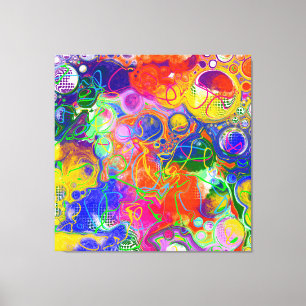 Disco Ball Electricity Fluid Art Leinwanddruck