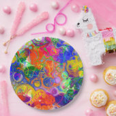 Disco Ball Electricity Fluid Art Pappteller (Party)