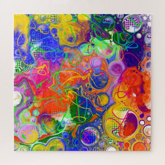 Disco Ball Electricity Fluid Art Puzzle (Horizontal)