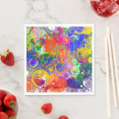 Disco Ball Electricity Fluid Art Serviette (Beispiel)