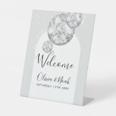 Disco Ball Engagement Party Sockelschild (Vorderseite)