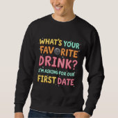 Disco Ball First Date Quote Wird Retro Dating Humo Sweatshirt (Vorderseite)