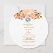 Disco Ball Floral Elegante Probe Hochzeitsfeier Einladung (Vorderseite)