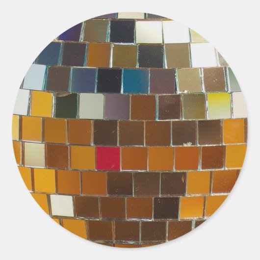 Disco Ball - Glossaufkleber Runder Aufkleber (Vorderseite)