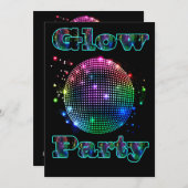 Disco-Ball-Glühen-Party-Gewohnheits-Einladung Einladung (Vorne/Hinten)