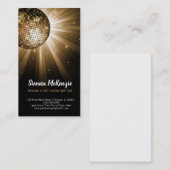 Disco Ball Gold Visitenkarte (Vorne/Hinten)