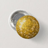 Disco-Ball-Goldknopf Button (Vorne & Hinten)