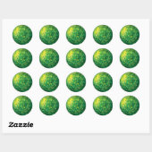 Disco Ball Green Sticker (Blatt)