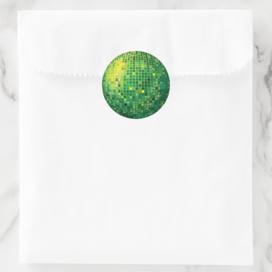 Disco Ball Green Sticker (Tasche)