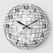 Disco Ball Große Wanduhr (Vorderseite)