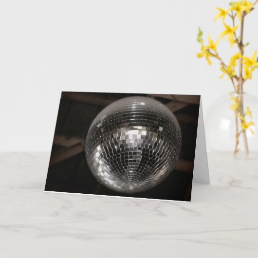 Disco-Ball Karte (Gelbe Blume)